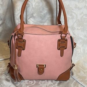 COPY - Convertible Travel Purse- Rose & Camel Color